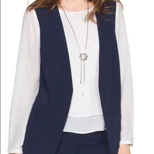 White House Black Market Long Vest Size 2 NWT